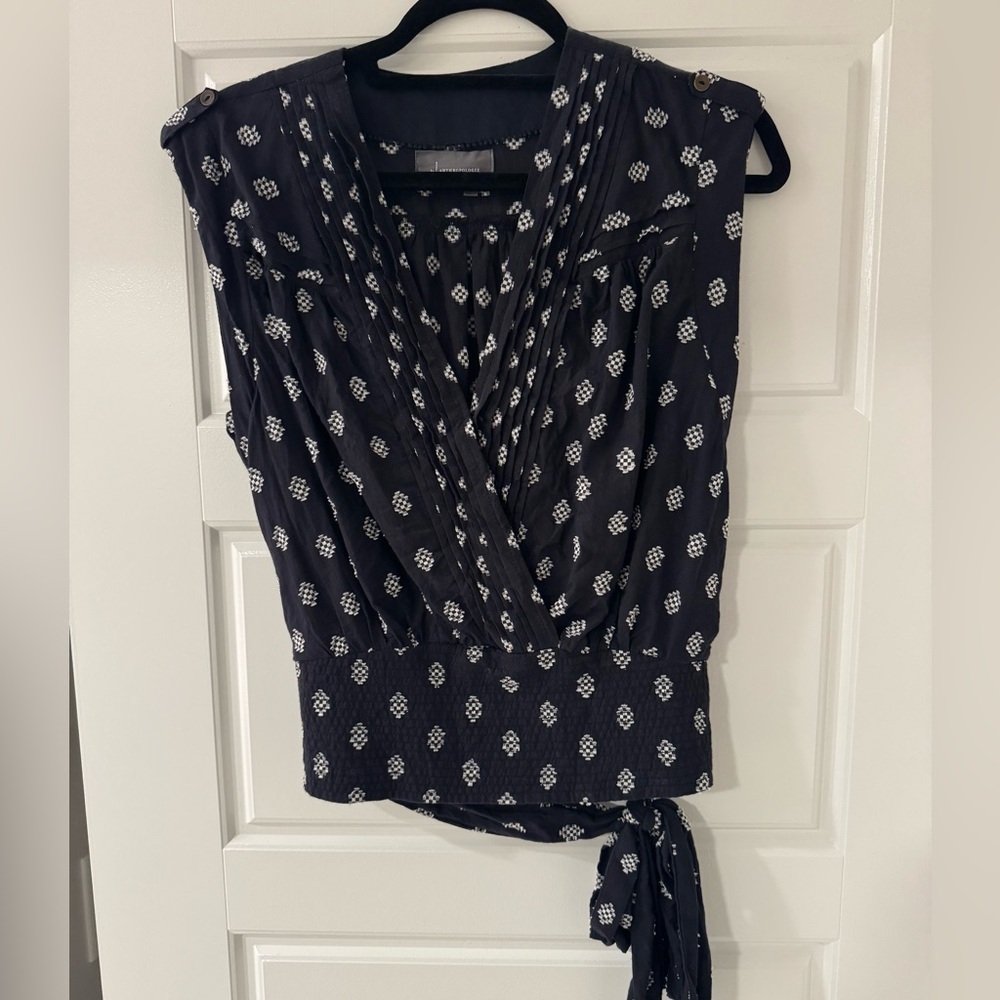 Anthropologie Side Tie Top